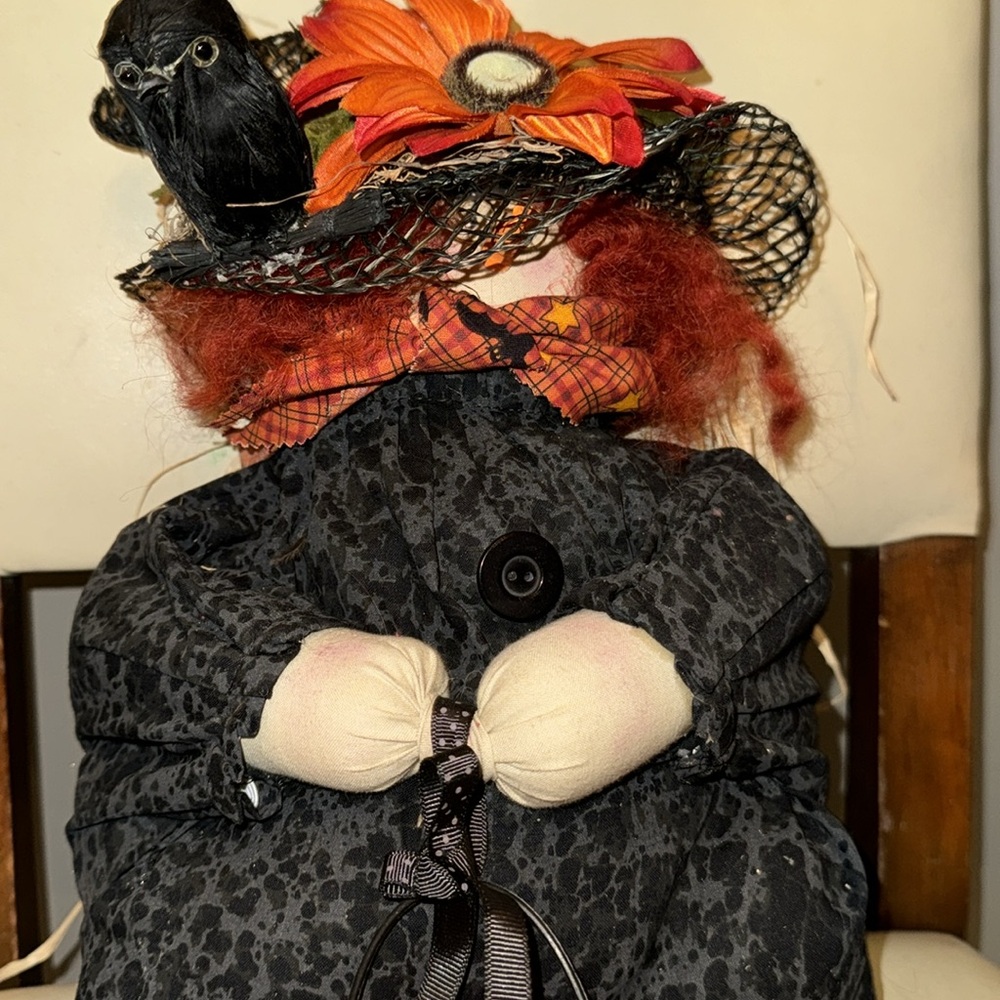 Halloween ๐host pick๐๐ป NWOT holiday handcrafted Shabby Chic doll - Picture 5 of 10